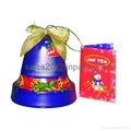 bell shaped christmas toy tin packaging box