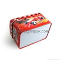 embossed X'mas candy tin can with lock 4