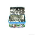 embossed X'mas candy tin can with lock 2