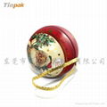 Christmas ball-shaped metal tin for gifts  5