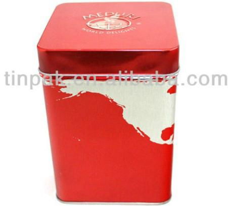 square red tin box