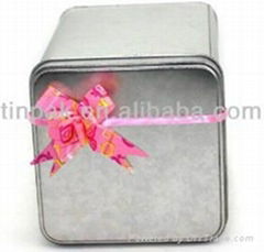 square tin box for cookies 