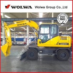 DLS100-9A Chinese wheeled hydraulic excavator loading weight 9700kg