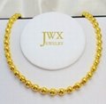 24 gold plated necklace beads necklace 1