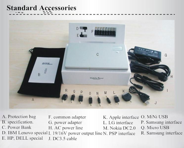 laptop power supply power bank large capacityfor market charge PC  ipad,cell etc