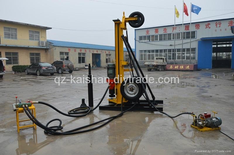 Cheap water well drilling rig Portable with wheels