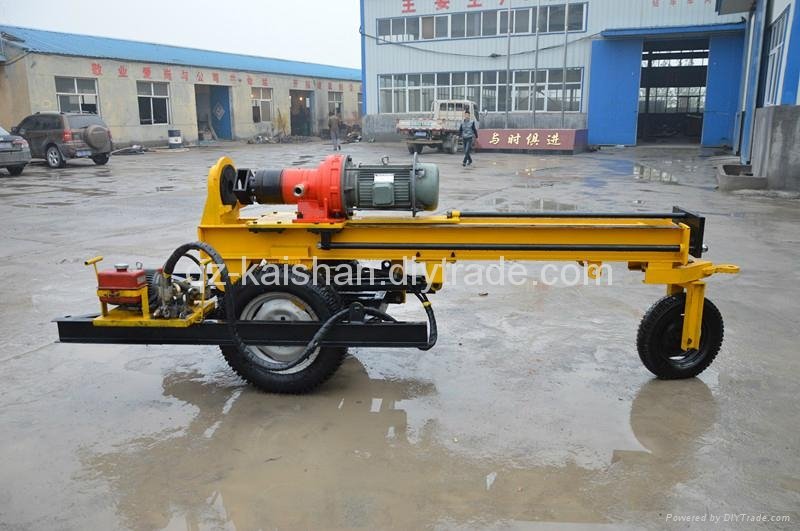 Cheap water well drilling rig Portable with wheels 3