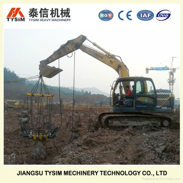 Cutting Round Foundation Concrete Pile KP315A Hydraulic Pile Cutter Cropper 3