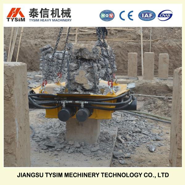 New curshing square piles foundation tooling hydraulic pile breaker cutter 2