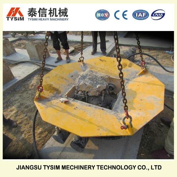 New curshing square piles foundation tooling hydraulic pile breaker cutter 5