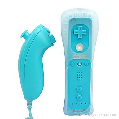 2in1 MotionPlus Remote and Nunchuk Controller for Wii/WiiU Light Blue USD11.50