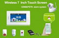 7inch LCD touch screen wireless alarm system