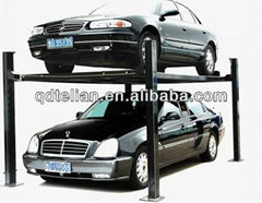 Portable Four Post Hydraulic Double Car Parking Lift with CE 