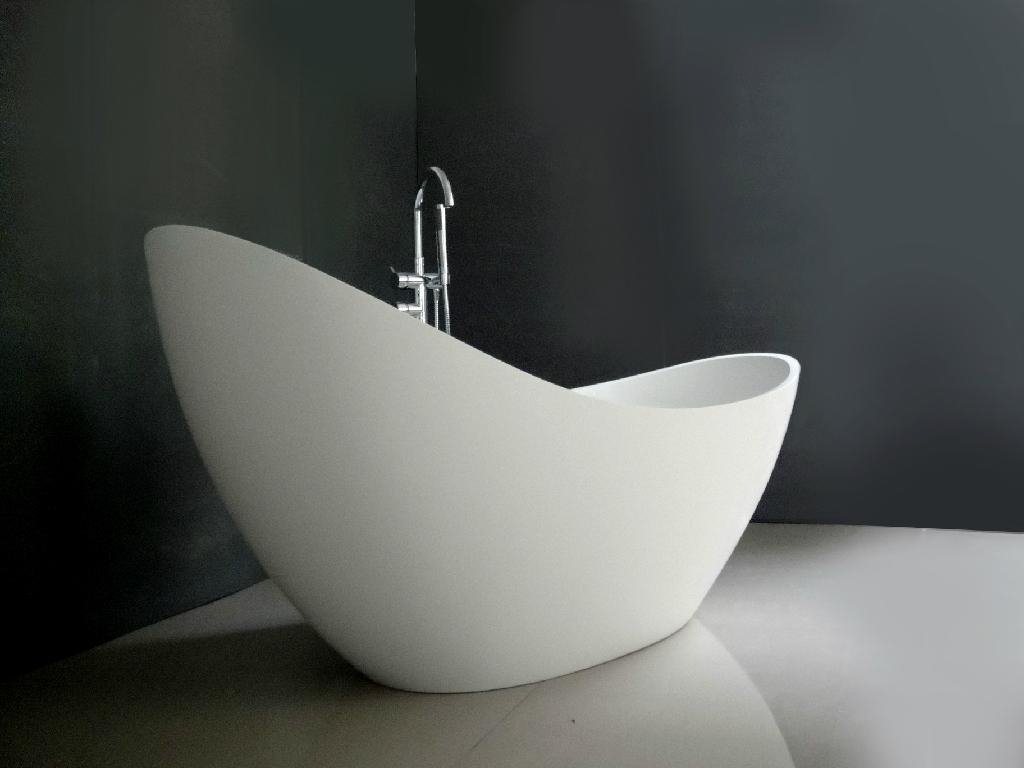 2014 year new design and unique custom made corian bathtub 2