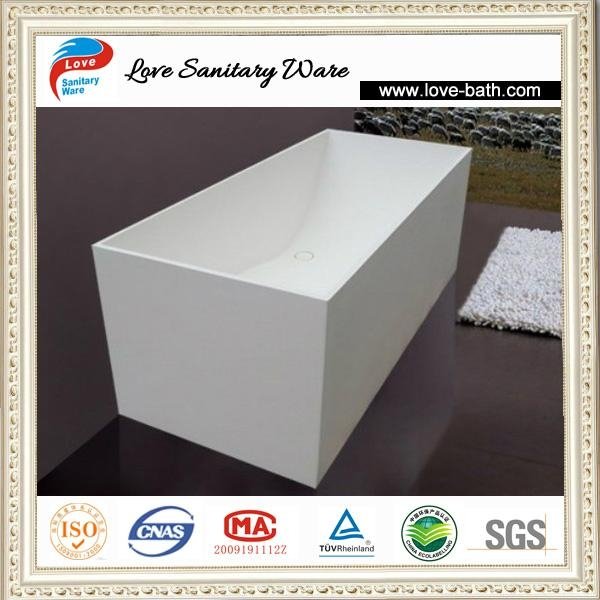 New Design solid surface stone bathtub