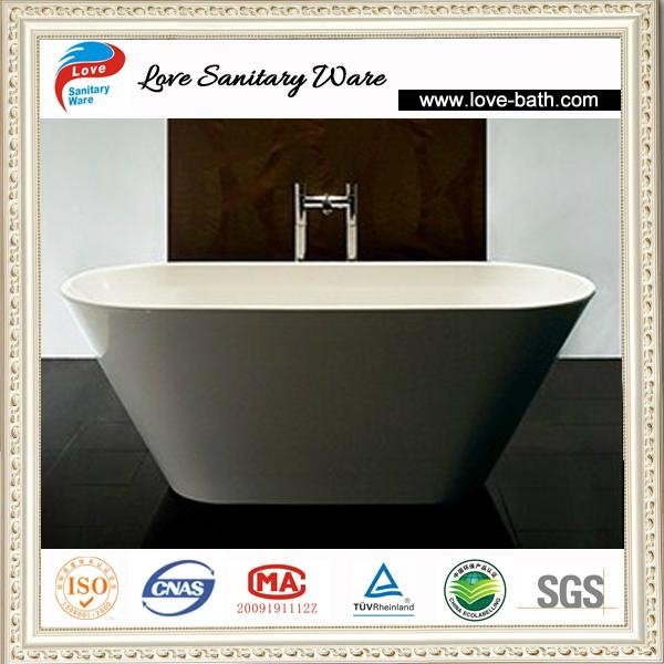 Chinese hand made artificial marble stone and fiber bathtub  