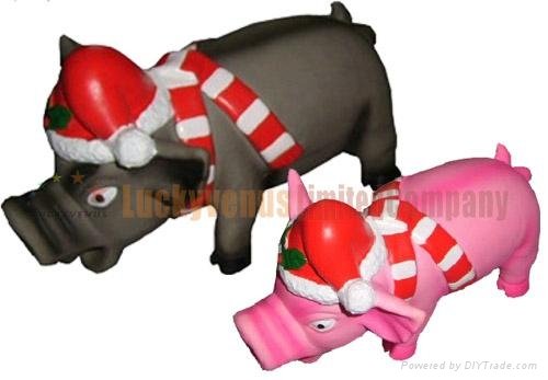 2014 New Lovely Latex Christmas Design Toy for Pet  3