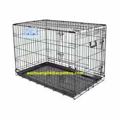 Foldable dog cage