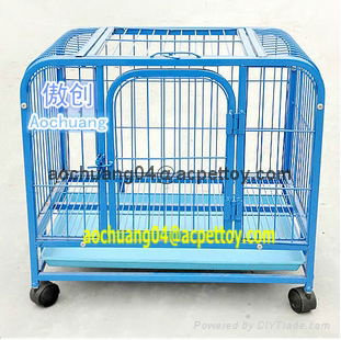 Square tube dog cages