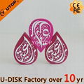 Pink Water-Drop Custom Shaped USB Flash Drive (YT-6666L) 4