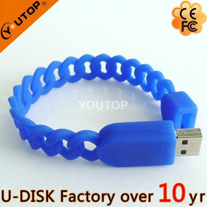 Hot Silicone Bracelet Wrisband USB Flash Drive (YT-6301) 3