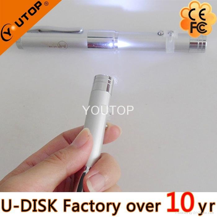 Hot 3 in 1 Executive USB Disk+Light+Laser Pointer (YT-7105) 2