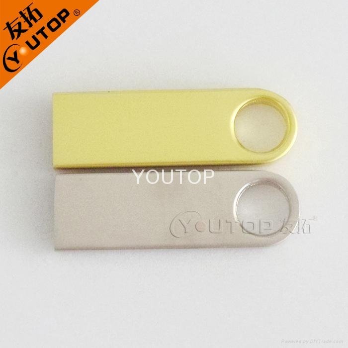 Hot Golden Mini Metal USB Stick Flash Drive (YT-3295-01) 2