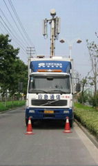 mobile trailer mounted high telescopic antenna mast tower