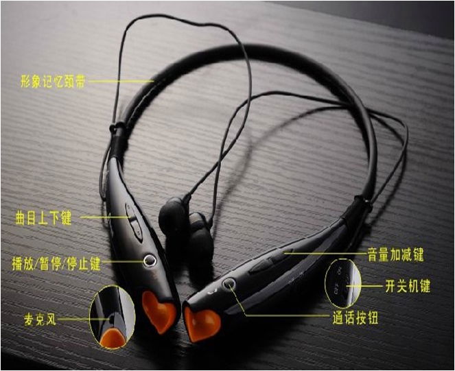 new unique fashion external wireless speaker stereo bluetooth headset 2