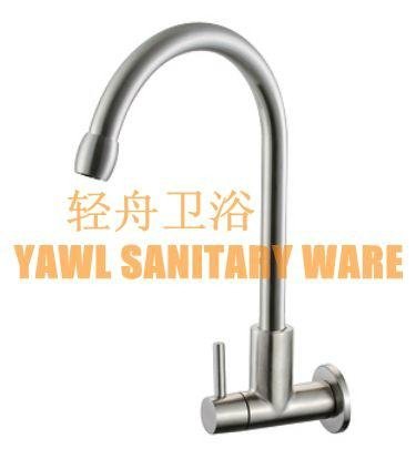 QZ351 good quality  304 stainless steel cold water in wall  kitchen faucet 