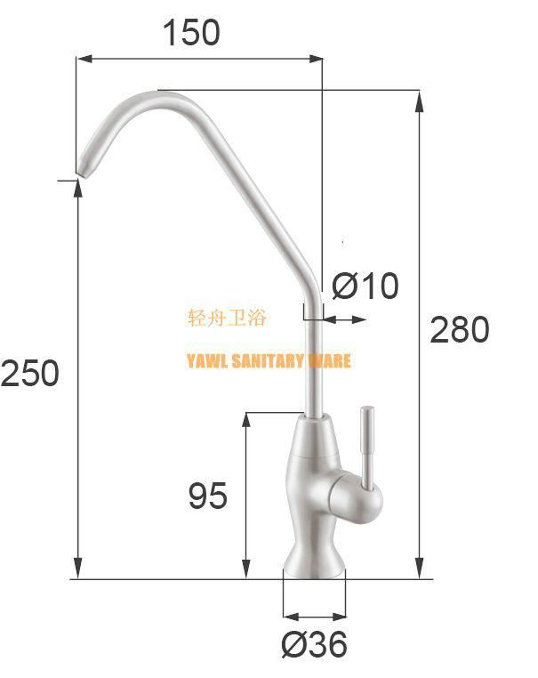 QZ402 purified water good stainless steel cold water cheap price kitchen faucet 2