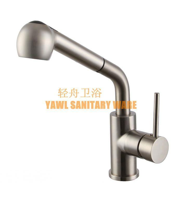 QZ652 304 stainless steel casting kitchen faucet with a drawing component