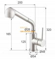 QZ652 304 stainless steel casting kitchen faucet with a drawing component 2