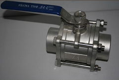 3PC Butt Weld Ball Valve 1000WOG