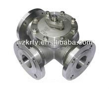 SS 3-way Flanged Ball Valve China API 6D & ISO 9001