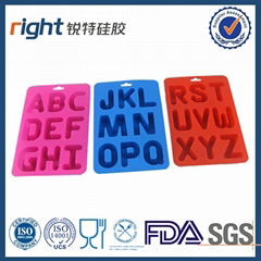 silicone 26 letter ice cube tray