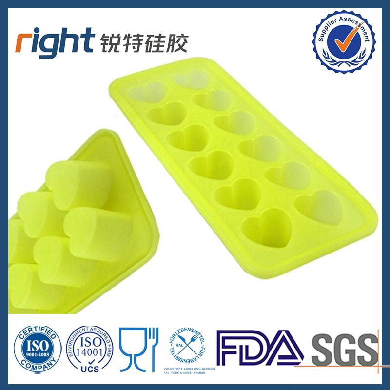 silicone heart shaped ice mold 4