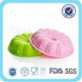 silicone round flower shaped cake mold 1