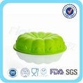 silicone round flower shaped cake mold 2