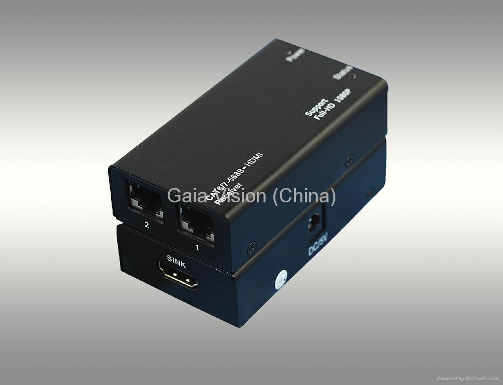 蓋亞威視 HDMI-CAT-HDMI 60米 雙網線延長器 2