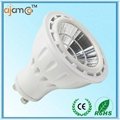 China manufacture silver or white color 7w 600lm cob led gu10 spot light 2