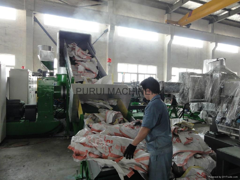 pp woven bags recycling pelletizing line for making pp granules