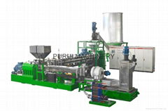 forced feeding granulating line for recycle crushed flakes