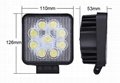 Offroad Heavy Duty Vehicles 27w Square LED Flood Work Light