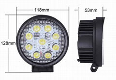 Waterproof 27W Flood Off Road 27W Emergency Vehicle LED Work Lights LED