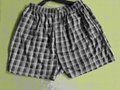 plaid fabric shorts