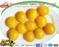 canned yellow peach halves