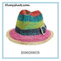 Child rainbow cloche straw hat