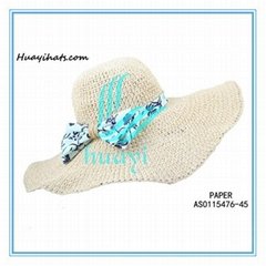Lady wide brim straw summer sun floppy hats