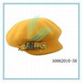 Fashion lemon colour wool newsboy hat